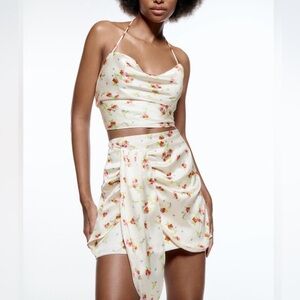 ZARA FLORAL MINI SKIRT - S2428